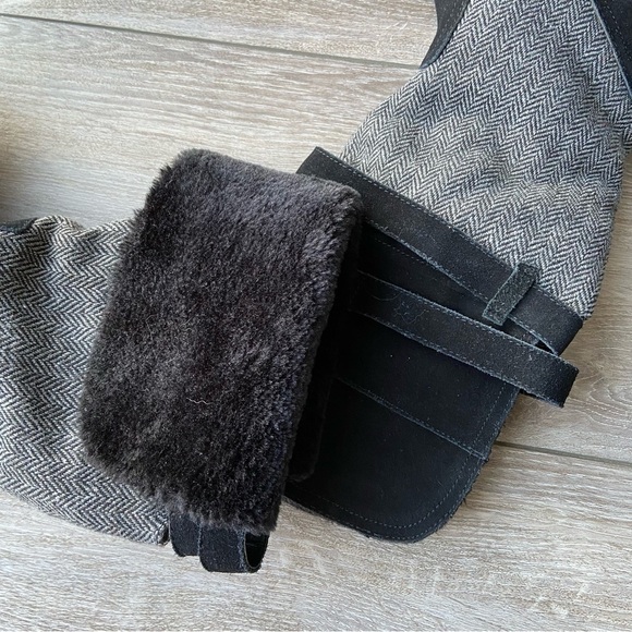 Grizzleez Zigi Danya Faux Fur  Lining Fold Over Suede Leather Boots - Picture 7 of 15